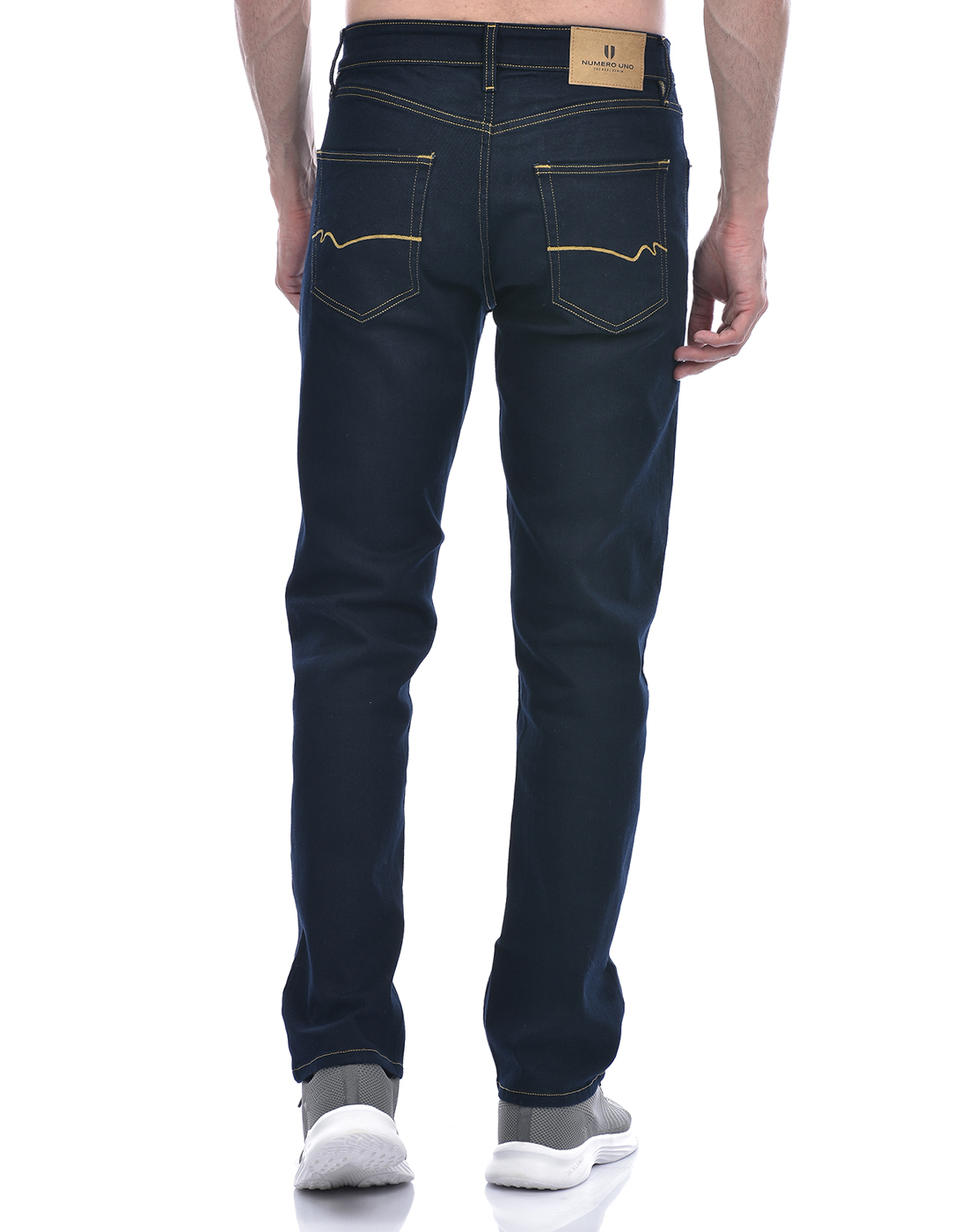 Numero Uno Men Solid Dark Blue Jeans